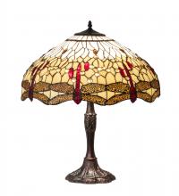 Meyda White 232803 - 26" High Tiffany Hanginghead Dragonfly Table Lamp