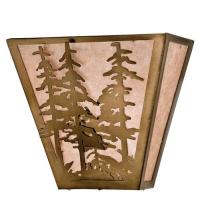 Meyda White 23937 - 13"W Tall Pines Wall Sconce