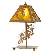 Meyda White 30158 - 15"H Whispering Pines Accent Lamp