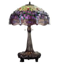 Meyda White 31112 - 31" High Tiffany Hanginghead Dragonfly Table Lamp