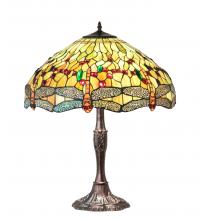 Meyda White 47960 - 26" High Tiffany Hanginghead Dragonfly Table Lamp