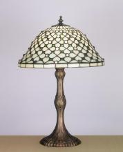 Meyda White 52010 - 20"H Diamond & Jewel Table Lamp