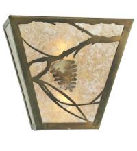 Meyda White 52063 - 13"W Whispering Pines Wall Sconce