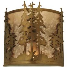 Meyda White 81261 - 12" Wide Tall Pines Wall Sconce