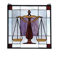 Meyda White 81551 - 18"W X 18"H Judicial Stained Glass Window